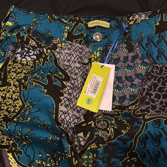 NWT VERSACE MENS SLIM SKINNY FIT JEANS PANTS, MULTI 34”W x 32”L STRAIGHT LEG - Picture 2 of 8